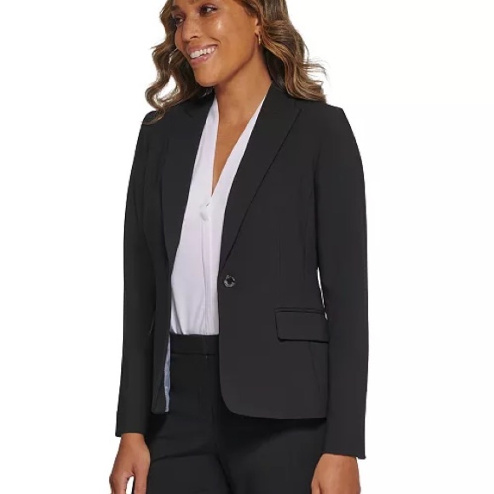 Calvin Klein Women's One Button Blazer